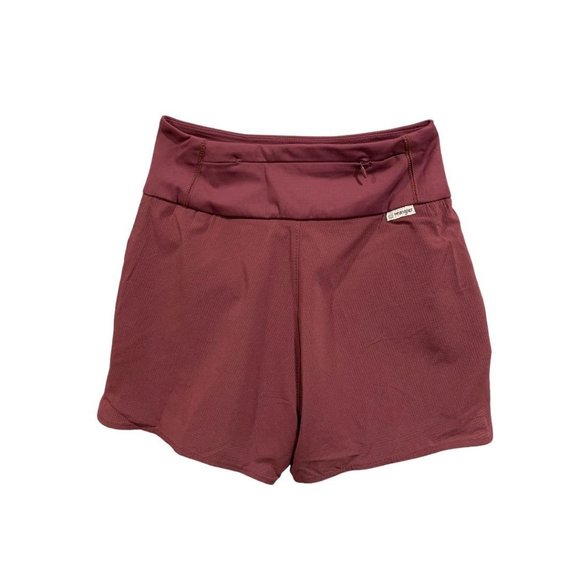 XS Wrangler All Terrain Gear Women's Shorts Pull On Pockets Merlot New - Picture 9 of 14